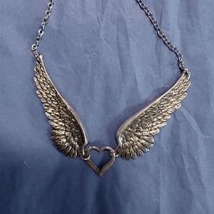 Wings w/Heart Necklace